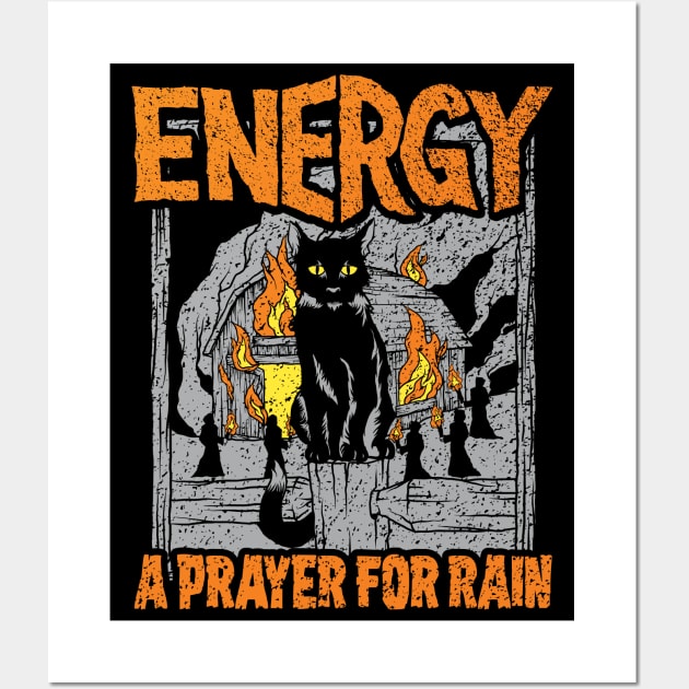 Energy - A Prayer For Rain Cat Wall Art by ENERGY